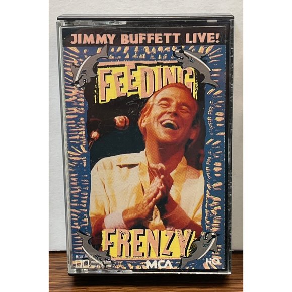 Jimmy Buffett Live! Feeding Frenzy Pop Cassette Tape 1990 - Picture 2 of 4